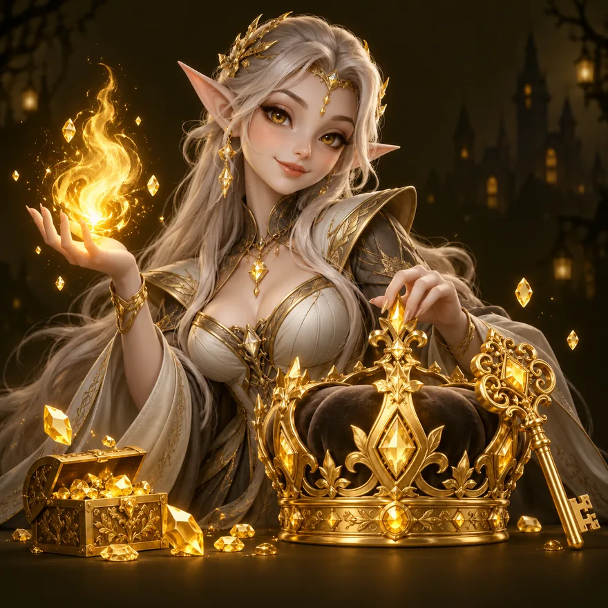 Royal crown and key — Slotsgem