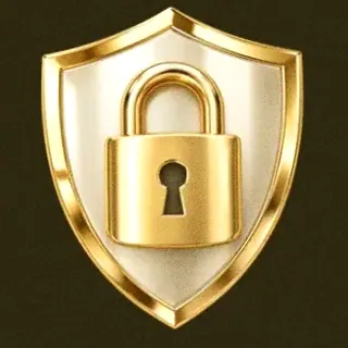 Shield with padlock — Slotsgem