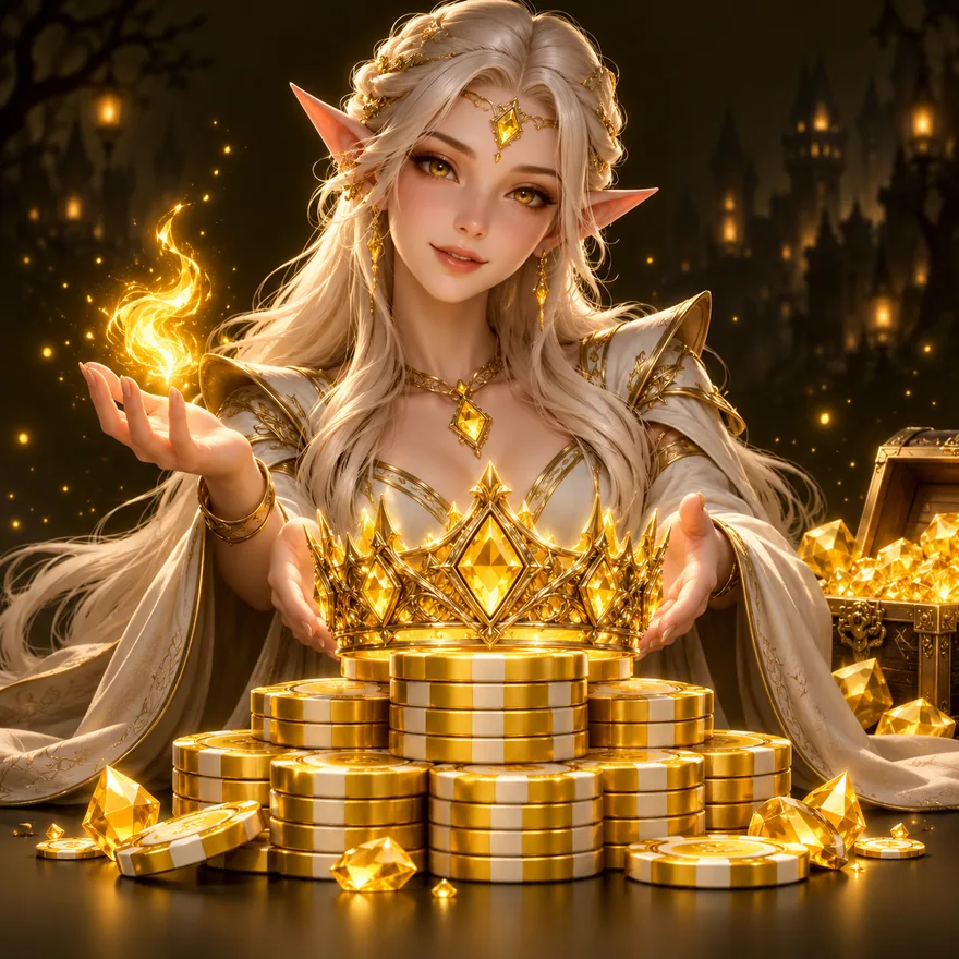 Jeweled royal crown — Slotsgem