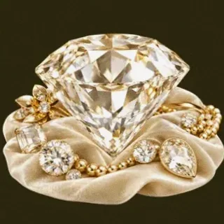 Faceted diamond gemstone — Slotsgem
