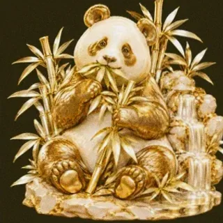 Panda eating bamboo — Slotsgem
