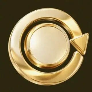 Gold circular arrow — Slotsgem