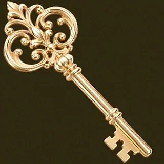 Ornate antique key — Slotsgem